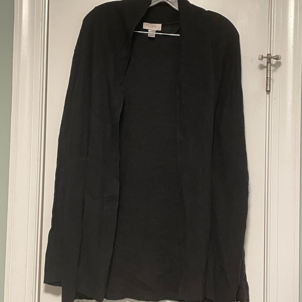 Loft black cardigan size large